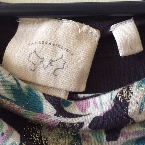 ANTHROPOLOGIE Vanessa Virginia Gold Leaf Blouse - Picture 3 of 5